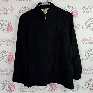 Exofficio zip up coat Women's Black Textured Jacket